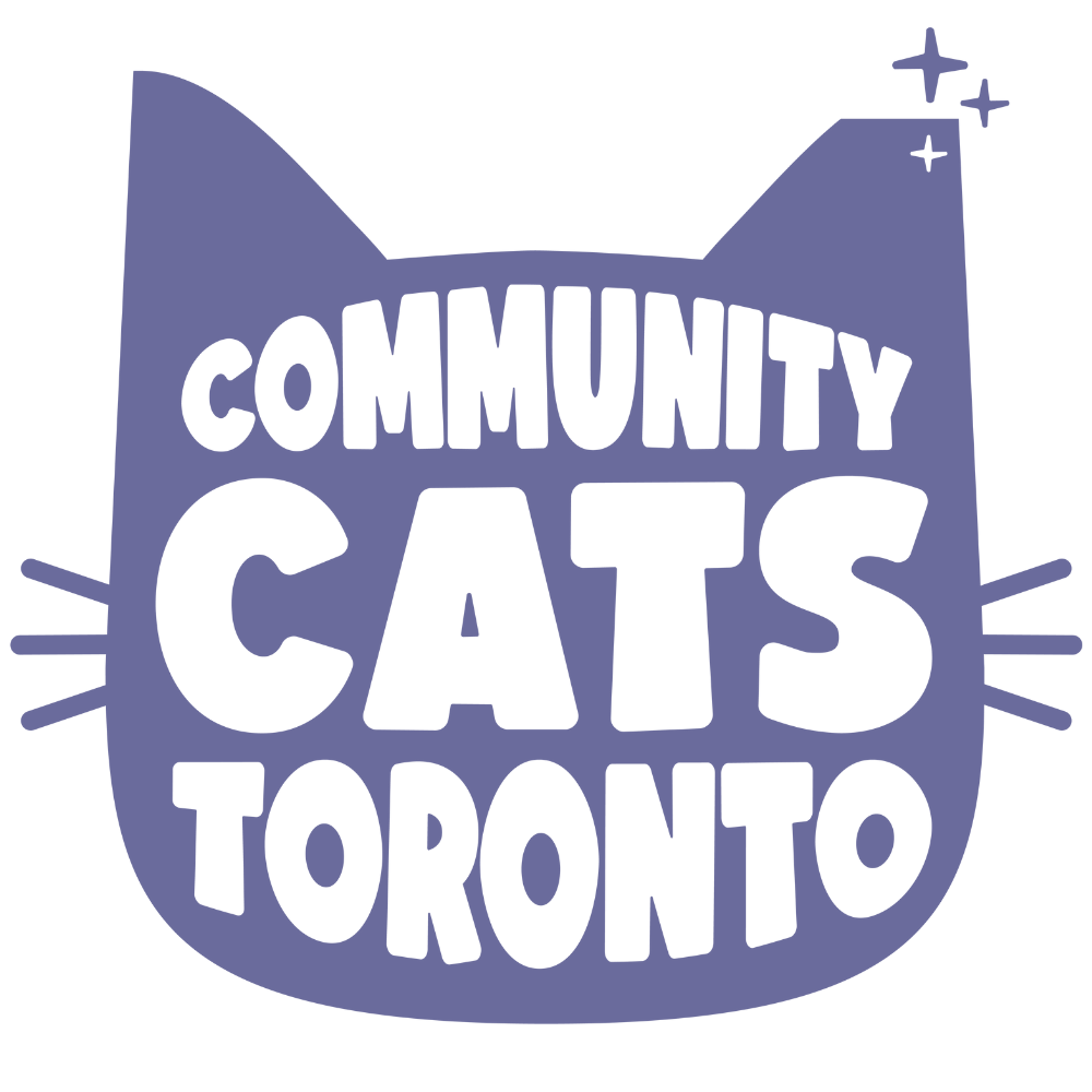 Community Cats Toronto logo with a sparkly ear tip.
